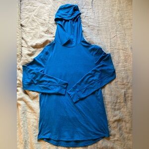 Lululemon Thin Hoodie, Mens Size XS, Heathered Cyprus Blue/Green, EUC